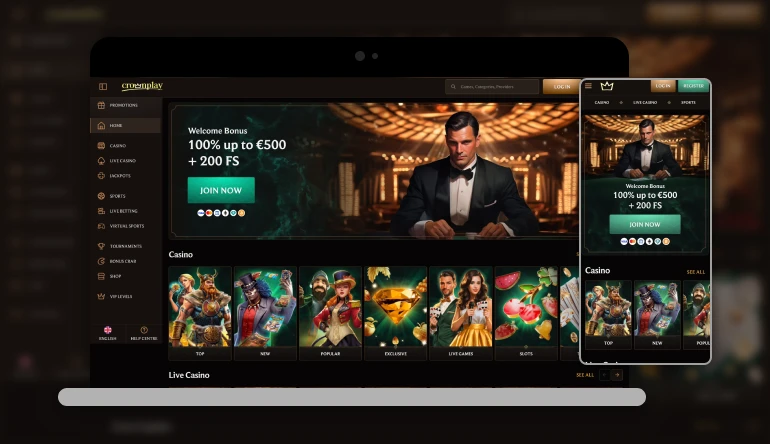 CrownPlay Casino Startseite CrownPlay Online Casino Seite